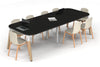Quadro A Leg Modern Boardroom Table Wood Legs - Large Rounded Corners [3000L x 1200W with Large Rounded Corners] - Thumbnail 4 
