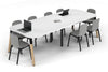 Quadro A Leg Modern Boardroom Table Wood Legs - Large Rounded Corners [3000L x 1200W with Large Rounded Corners] - Thumbnail 5 