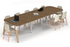 Quadro A Leg Modern Boardroom Table Wood Legs - Large Rounded Corners [3600L x 1200W with Large Rounded Corners] - Thumbnail 3 