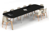Quadro A Leg Modern Boardroom Table Wood Legs - Large Rounded Corners [3600L x 1200W with Large Rounded Corners] - Thumbnail 4 