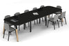 Quadro A Leg Modern Boardroom Table Wood Legs - Large Rounded Corners [3600L x 1200W with Large Rounded Corners] - Thumbnail 7 
