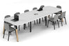 Quadro A Leg Modern Boardroom Table Wood Legs - Large Rounded Corners [3600L x 1200W with Large Rounded Corners] - Thumbnail 5 