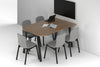 Quadro A Leg Modern Half Meeting Table - Large Rounded Corners [1500L x 1000W with Large Rounded Corners] - Thumbnail 6 
