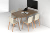 Quadro A Leg Modern Half Meeting Table - Large Rounded Corners [1500L x 1000W with Large Rounded Corners] - Thumbnail 4 