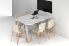 Quadro A Leg Modern Half Meeting Table - Large Rounded Corners [1500L x 1000W with Large Rounded Corners] - Thumbnail 1 