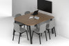 Quadro A Leg Modern Half Meeting Table - Large Rounded Corners [1500L x 1200W with Large Rounded Corners] - Thumbnail 6 