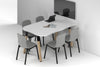 Quadro A Leg Modern Half Meeting Table Wood Legs - Large Rounded Corners [1500L x 1000W with Large Rounded Corners] - Thumbnail 5 