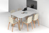 Quadro A Leg Modern Half Meeting Table Wood Legs - Large Rounded Corners [1500L x 1000W with Large Rounded Corners] - Thumbnail 1 