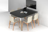 Quadro A Leg Modern Half Meeting Table Wood Legs - Large Rounded Corners [1500L x 1200W with Large Rounded Corners] - Thumbnail 4 