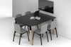 Quadro A Leg Modern Half Meeting Table Wood Legs - Large Rounded Corners [1500L x 1200W with Large Rounded Corners] - Thumbnail 7 