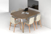 Quadro A Leg Modern Half Meeting Table Wood Legs - Large Rounded Corners [1500L x 1200W with Large Rounded Corners] - Thumbnail 3 