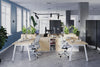 Quadro A Legs 4 Person Workstation with Uniform Spine [4 x (1600x800) with Cable Scallop] - Thumbnail 2 