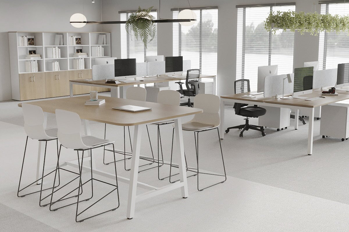 Quadro A Legs Counter Table with Rounded Corners [1800L x 1100W with Rounded Corners] Jasonl 