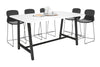 Quadro A Legs Counter Table with Rounded Corners [1800L x 1100W with Rounded Corners] - Thumbnail 9 