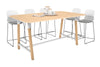 Quadro A Legs Counter Table with Rounded Corners - Wood Legs Cross Beam [1800L x 1100W with Rounded Corners] - Thumbnail 18 