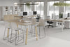 Quadro A Legs Counter Table with Rounded Corners - Wood Legs Cross Beam [1800L x 1100W with Rounded Corners] - Thumbnail 3 