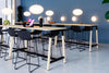 Quadro A Legs Counter Table with Rounded Corners - Wood Legs Cross Beam [1800L x 1100W with Rounded Corners] - Thumbnail 2 