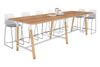Quadro A Legs Counter Table with Rounded Corners - Wood Legs Cross Beam [3200L x 1100W with Rounded Corners] - Thumbnail 5 