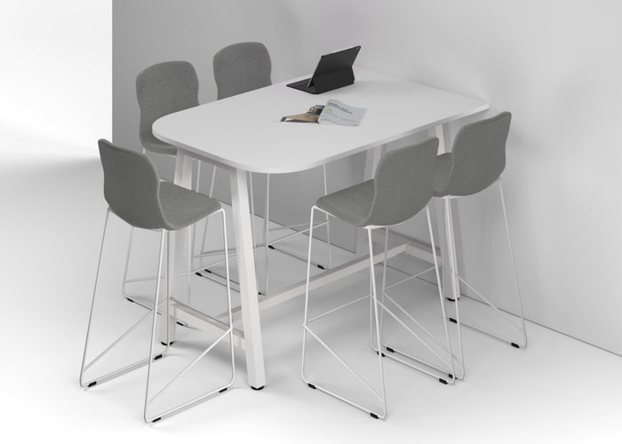 Quadro A Legs Half Counter Table - Large Rounded Corners [1500L x 1000W with Large Rounded Corners] Jasonl white leg white none