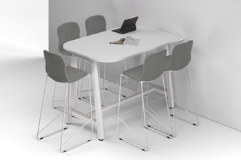  - Quadro A Legs Half Counter Table - Large Rounded Corners [1500L x 1000W with Large Rounded Corners] - 1