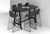 Quadro A Legs Half Counter Table - Large Rounded Corners [1500L x 1000W with Large Rounded Corners] - Thumbnail 12 