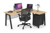 Quadro A Legs L-Shaped Corner Office Desk [1600L x 1700W] - Thumbnail 28 