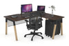Quadro A Legs - L Shaped Corner Office Desk - Wood Legs Cross Beam [1800L x 1800W with Cable Scallop] - Thumbnail 24 
