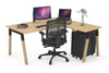 Quadro A Legs - L Shaped Corner Office Desk - Wood Legs Cross Beam [1800L x 1800W with Cable Scallop] - Thumbnail 39 