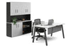 Quadro A Legs L-Shaped Executive Setting - Black Legs [1800L x 1800W with Cable Scallop] - Thumbnail 3 