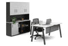 Quadro A Legs L-Shaped Executive Setting - Black Legs [1800L x 1800W with Cable Scallop] - Thumbnail 27 
