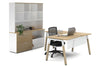 Quadro A Legs L-Shaped Executive Setting - Wood Legs White Cross Beam [1800L x 1700W] - Thumbnail 18 