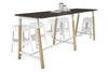 Quadro A Legs Large Counter Table - Wood Legs Cross Beam [2400L x 700W] - Thumbnail 9 