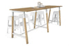 Quadro A Legs Large Counter Table - Wood Legs Cross Beam [2400L x 700W] - Thumbnail 7 