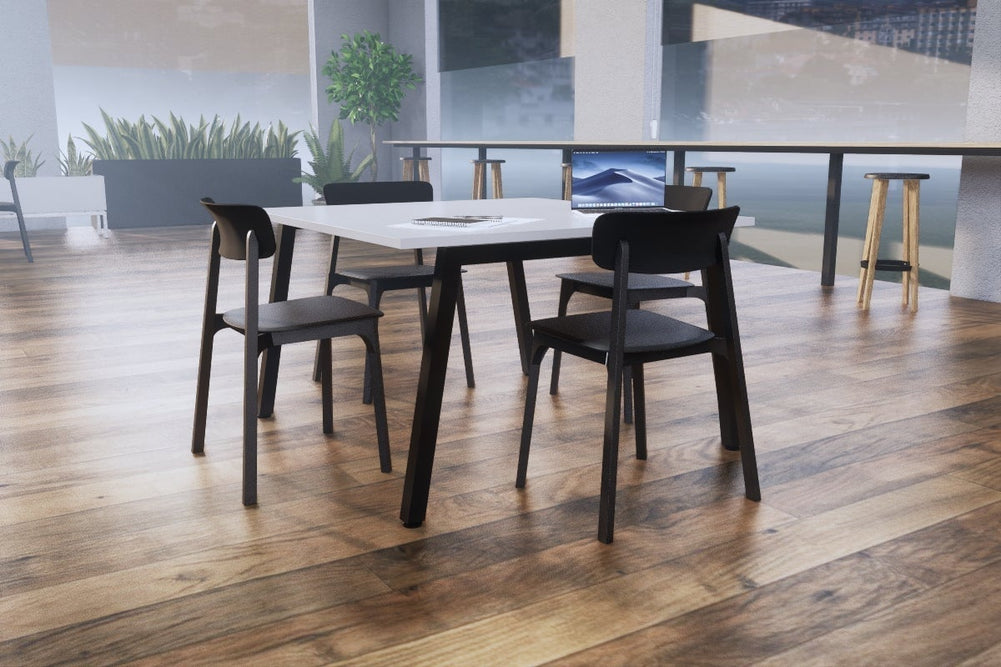 Quadro A Legs Modern Boardroom Table [1200L x 1200W]-black leg  