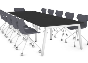 Quadro A Legs Modern Boardroom Table [3600L x 1200W] Jasonl white leg black 