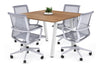 Quadro A Legs Modern Boardroom Table - Rounded Corners [1100L x 1100W with Rounded Corners] - Thumbnail 4 