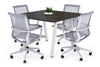 Quadro A Legs Modern Boardroom Table - Rounded Corners [1100L x 1100W with Rounded Corners] - Thumbnail 5 