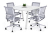 Quadro A Legs Modern Boardroom Table - Rounded Corners [1100L x 1100W with Rounded Corners] - Thumbnail 1 