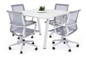  - Quadro A Legs Modern Boardroom Table - Rounded Corners [1100L x 1100W with Rounded Corners] - 1