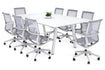Quadro A Legs Modern Boardroom Table - Rounded Corners [1800L x 1100W with Rounded Corners] Jasonl white leg white 