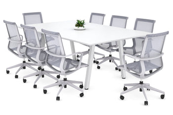 Quadro A Legs Modern Boardroom Table - Rounded Corners [1800L x 1100W with Rounded Corners]