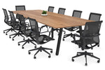Quadro A Legs Modern Boardroom Table - Rounded Corners [3200L x 1100W with Rounded Corners]