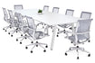 Quadro A Legs Modern Boardroom Table - Rounded Corners [3200L x 1100W with Rounded Corners] Jasonl white leg white none