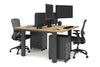 Quadro Cylinder Leg 2 Person Office Workstations [1200L x 700W] - Thumbnail 54 