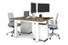 Quadro Cylinder Leg 2 Person Office Workstations [1200L x 700W] - Thumbnail 22 