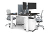 Quadro Cylinder Leg 2 Person Office Workstations [1200L x 700W] - Thumbnail 40 