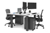 Quadro Cylinder Leg 2 Person Office Workstations [1200L x 700W] - Thumbnail 42 