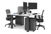 Quadro Cylinder Leg 2 Person Office Workstations [1200L x 700W] - Thumbnail 43 