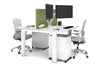 Quadro Cylinder Leg 2 Person Office Workstations [1200L x 700W] - Thumbnail 8 