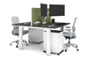 Quadro Cylinder Leg 2 Person Office Workstations [1200L x 700W] - Thumbnail 38 